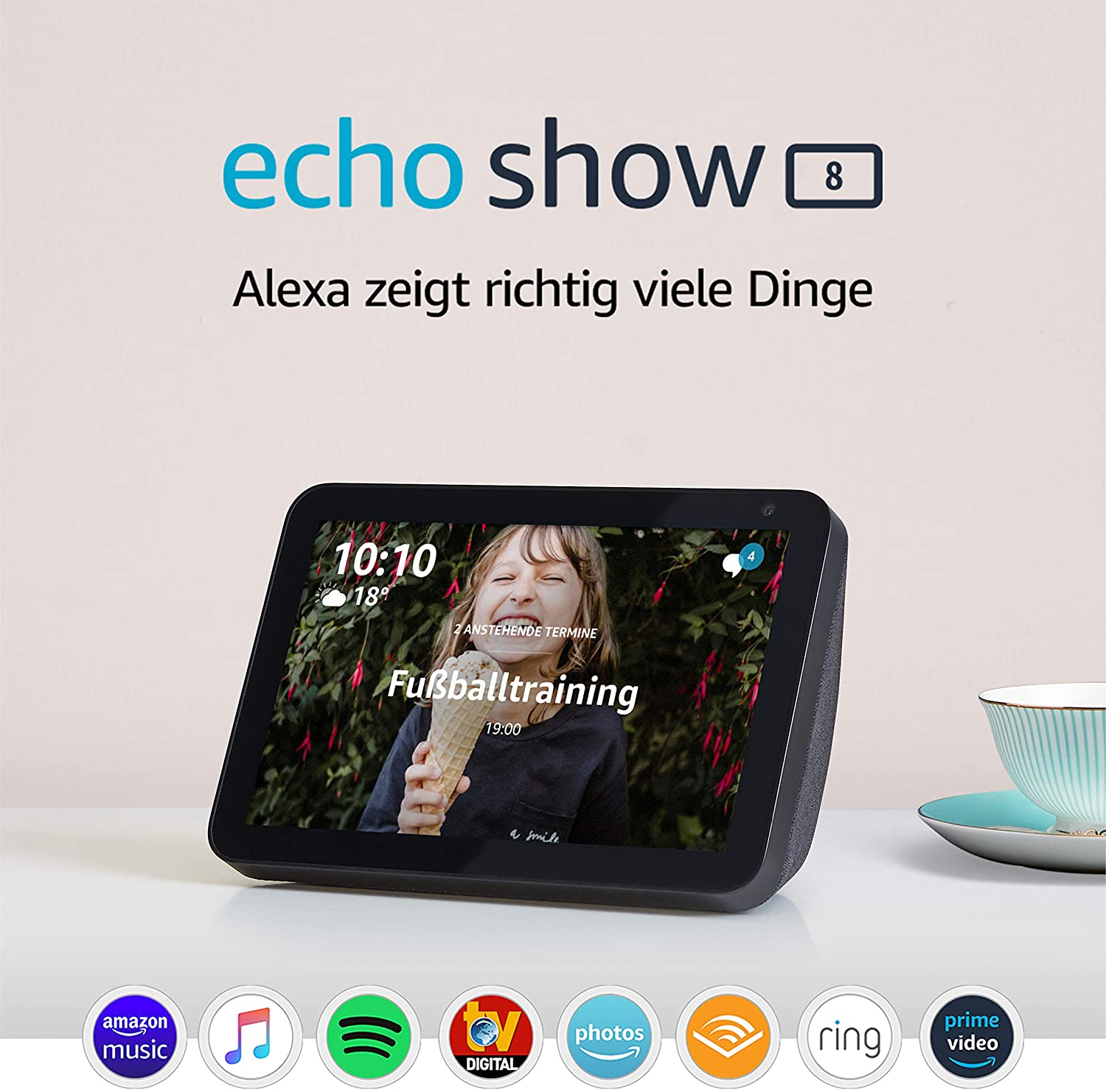 Dispositivo di assistenza virtuale Amazon Echo Show 8 [B07SNPKX5Y]