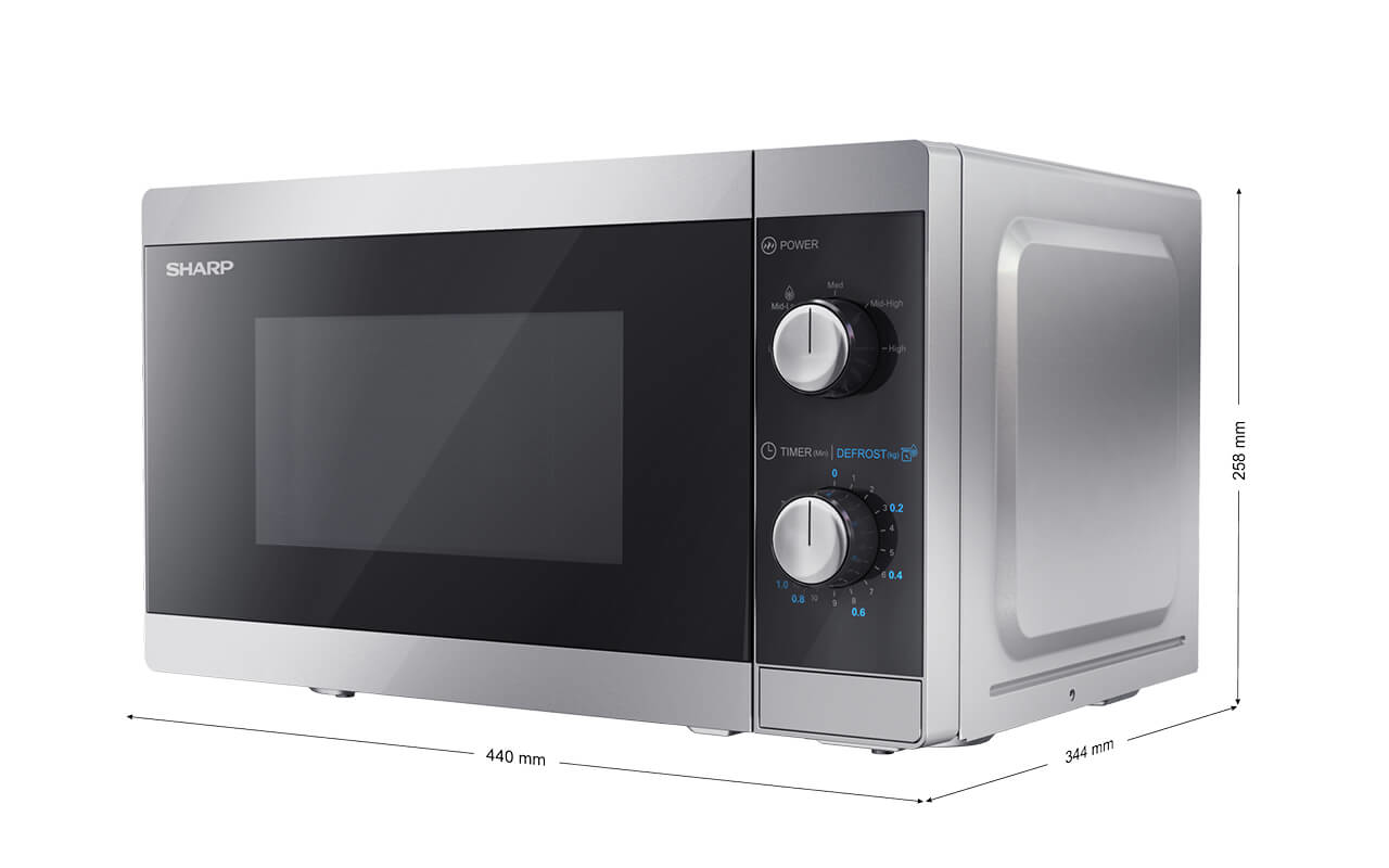 Sharp Home Appliances YC-MS01E-S forno a microonde Superficie piana Solo 20 L 800 W [YC-MS01E-S]