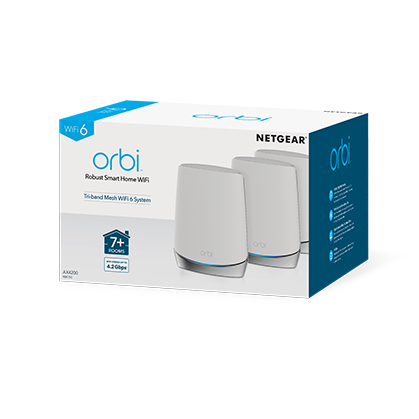 NETGEAR Orbi RBK753 AX4200 WiFi 6 Mesh System Banda tripla (2.4 GHz/5 GHz) Wi-Fi (802.11ax) Bianco 7 Interno [RBK753-100EUS]
