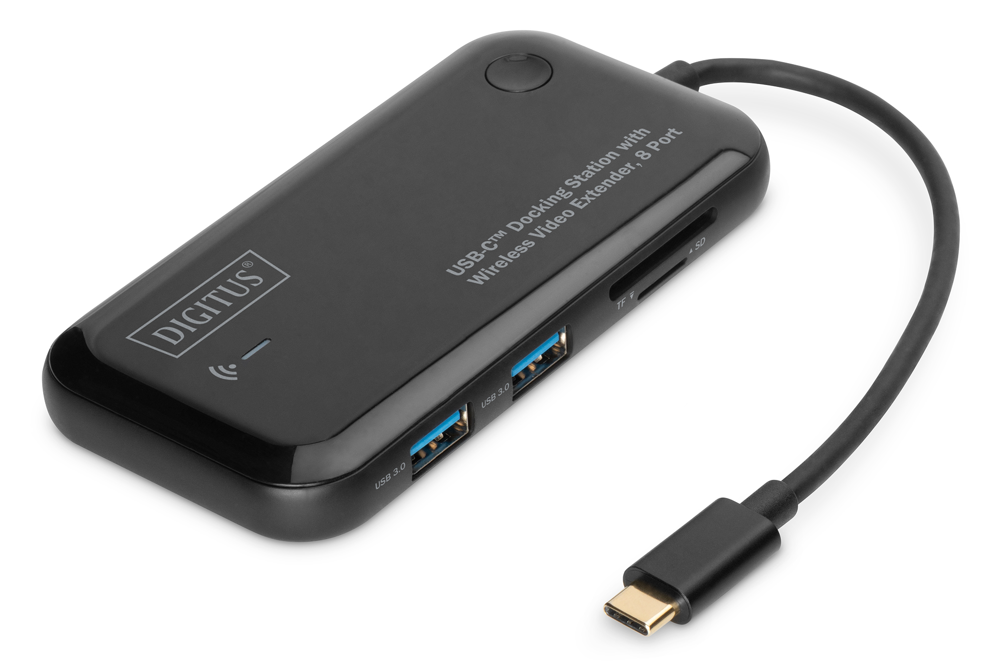 Digitus Docking station USB-C™ con wireless video extender, 8 porte [DA-70890]