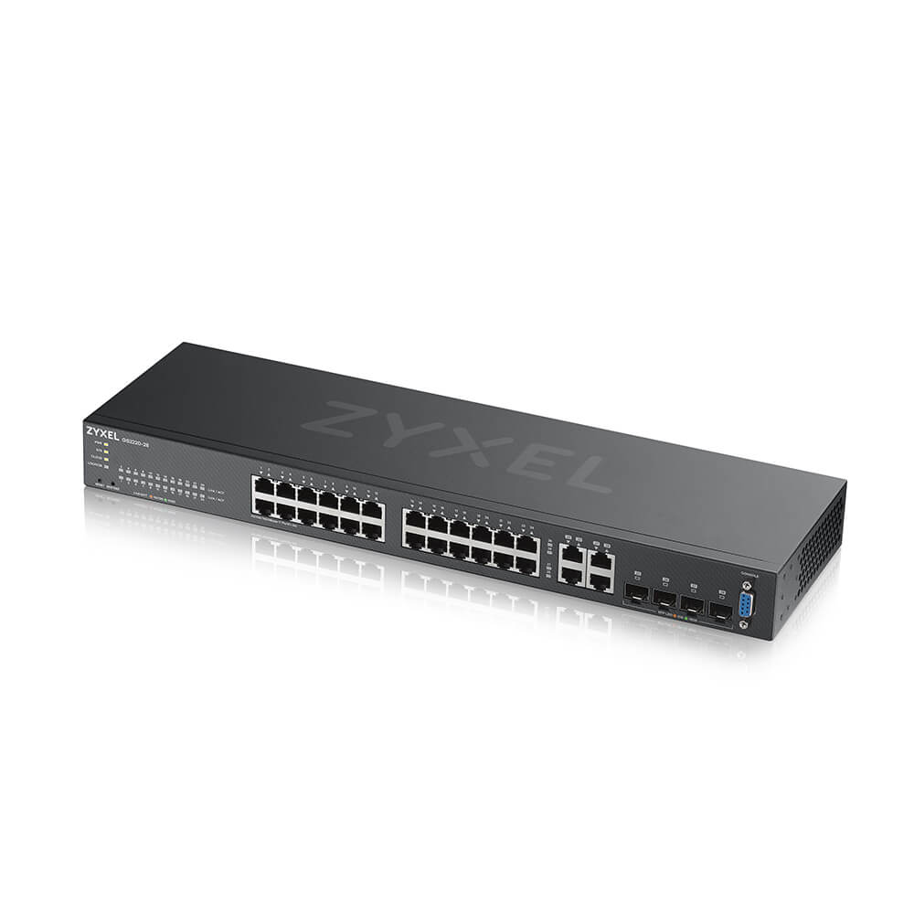 Zyxel GS2220-28-EU0101F switch di rete Gestito L2 Gigabit Ethernet (10/100/1000) Nero [GS2220-28-EU0101F]