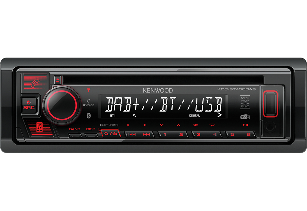 Autoradio Kenwood KDC-BT450DAB Ricevitore multimediale per auto Nero 50 W Bluetooth [KDCBT450DAB]