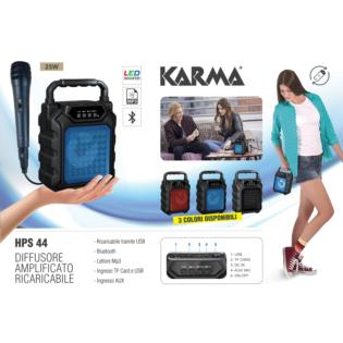 Karma Italiana HPS 44B sistema di amplificazione 12 W Sistema PA portatile Blu