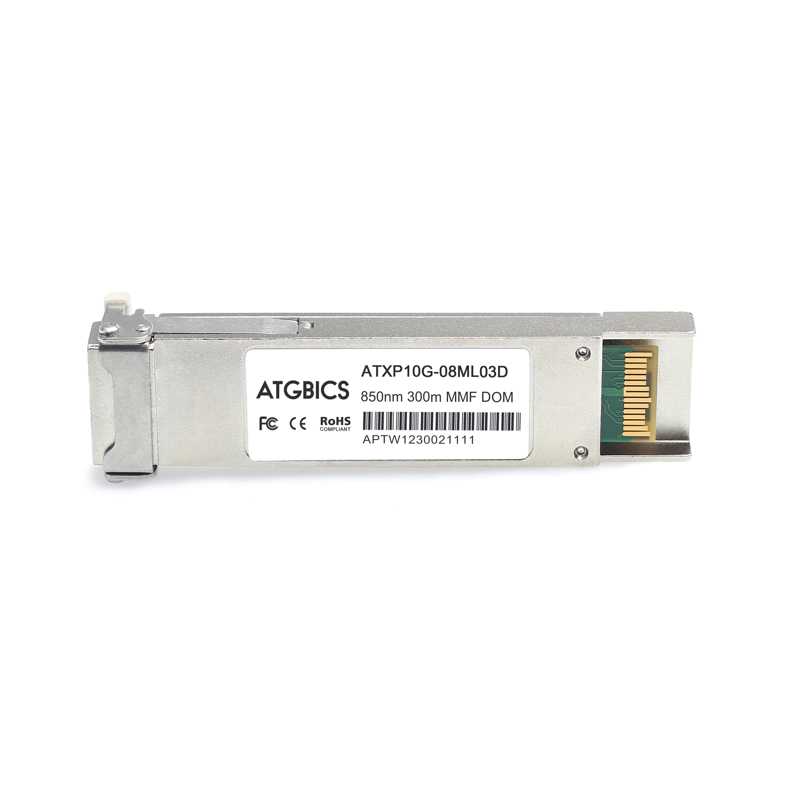ATGBICS ONS-XC-10G-SR-MM-C modulo del ricetrasmettitore di rete Fibra ottica 10000 Mbit/s XFP 850 nm (ONS-XC-10G-SR-MM CiscoÃ‚Â® Compatible Transceiver 10GBase [850nm, MMF, 300m, DOM]) [ONS-XC-10G-SR-MM-C]