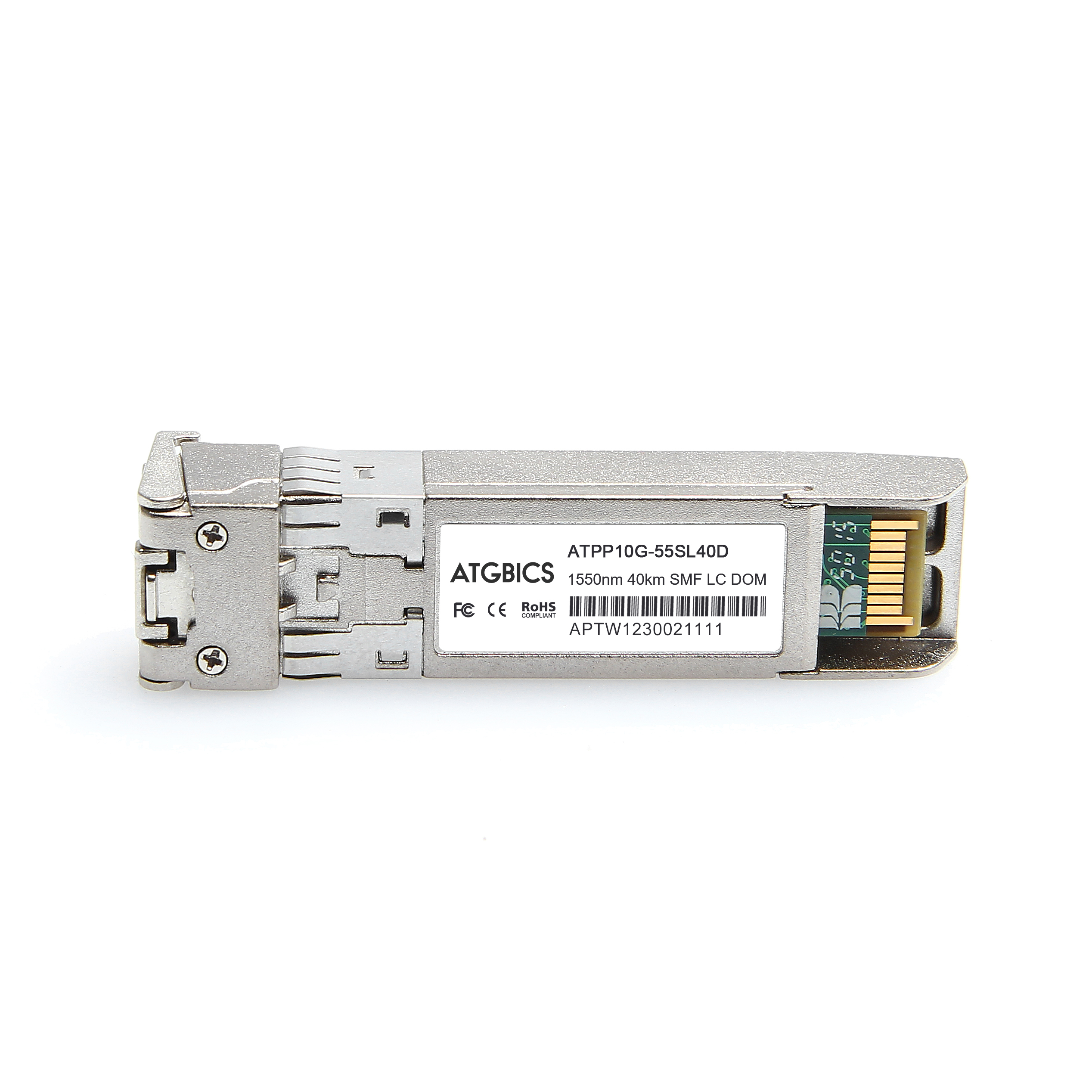 ATGBICS SFP-10G-ER-S-C modulo del ricetrasmettitore di rete Fibra ottica 10000 Mbit/s SFP+ 1550 nm [SFP-10G-ER-S-C]