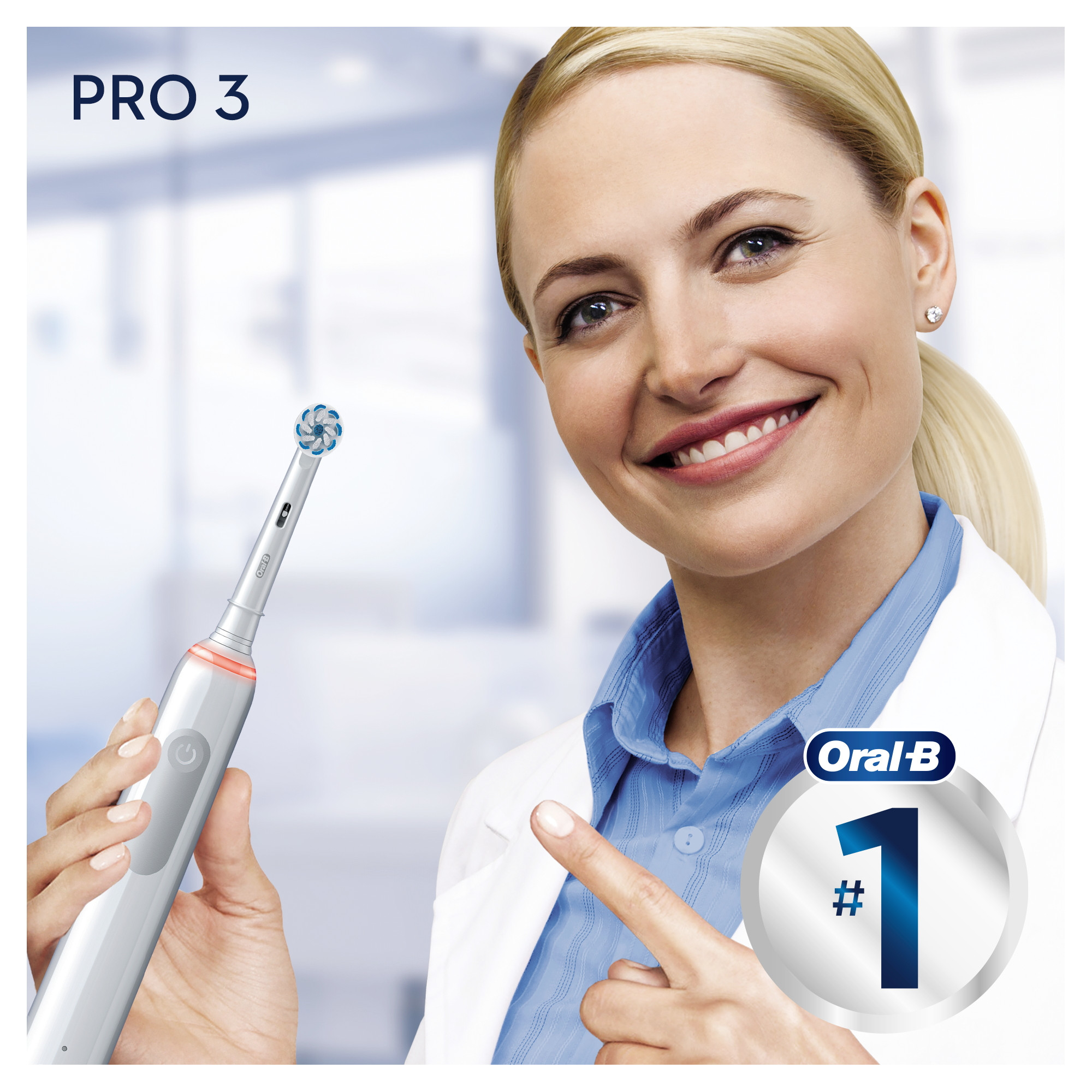 Spazzolino elettrico Oral-B Pro 3 3500 Adulto Bianco [80332161]