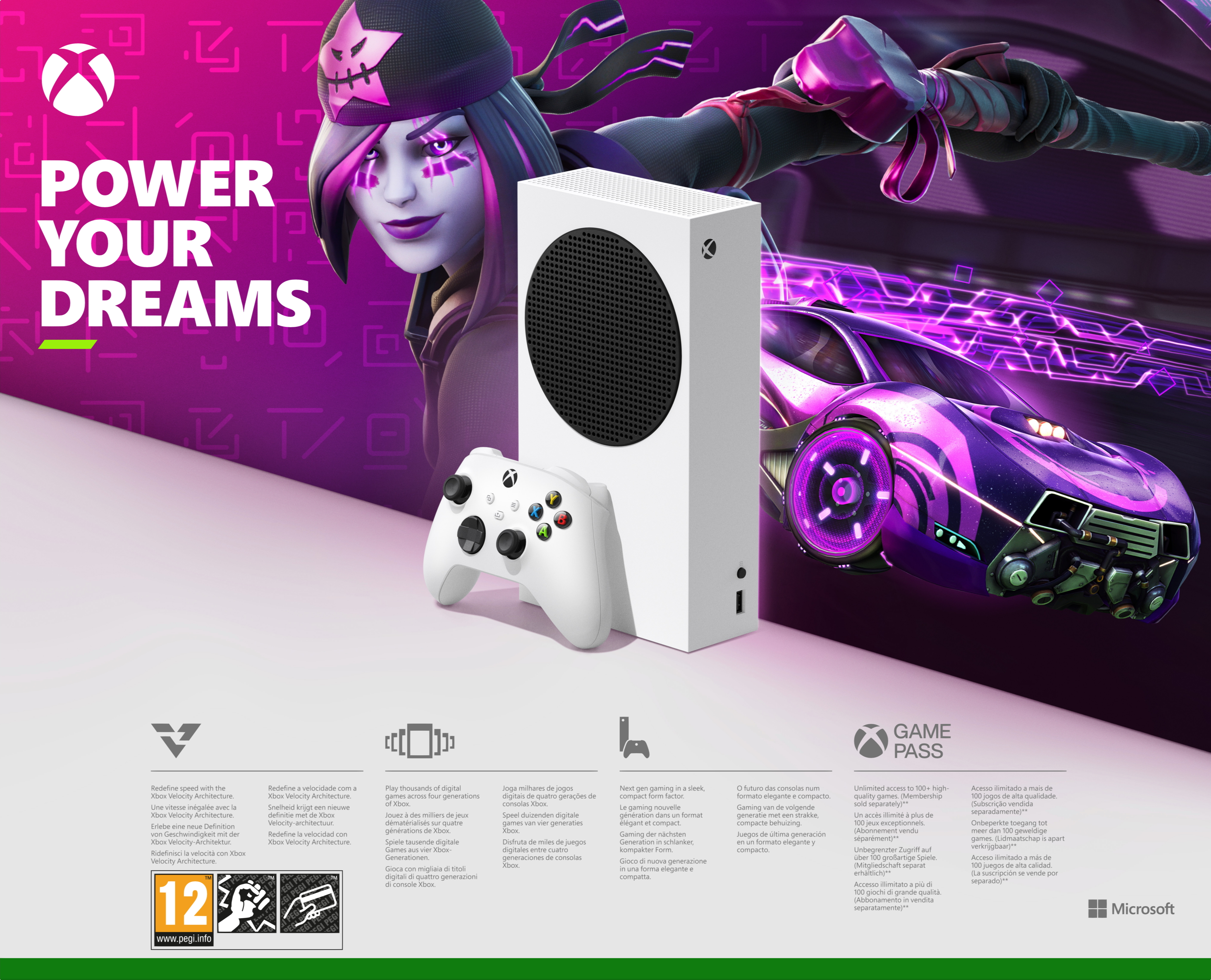 Console Microsoft Xbox Series S – Fortnite & Rocket League Bundle 512 GB Wi-Fi Bianco [RRS-00031]