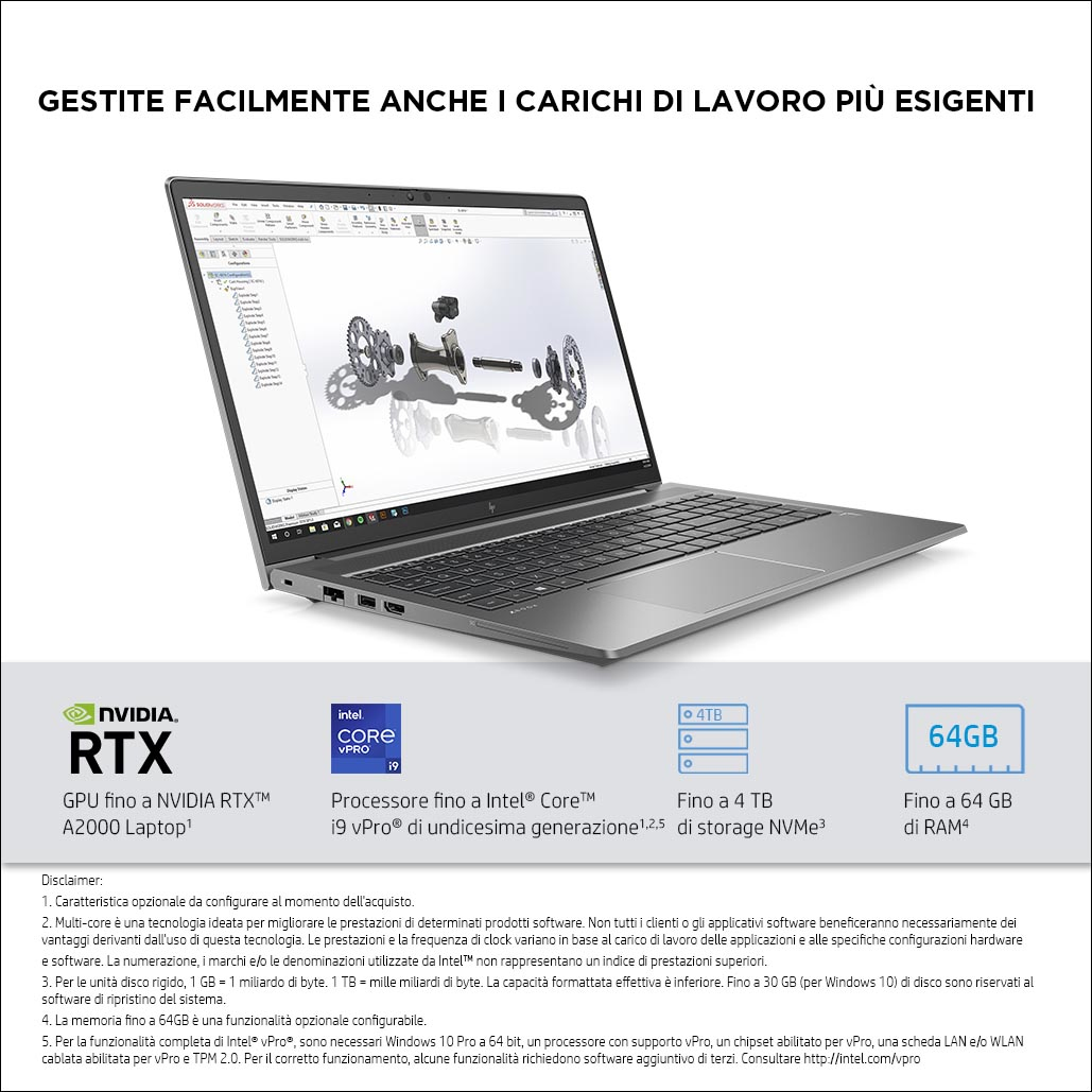 Notebook HP ZBook Power 15.6 G8 i7-11800H Workstation mobile 39,6 cm (15.6