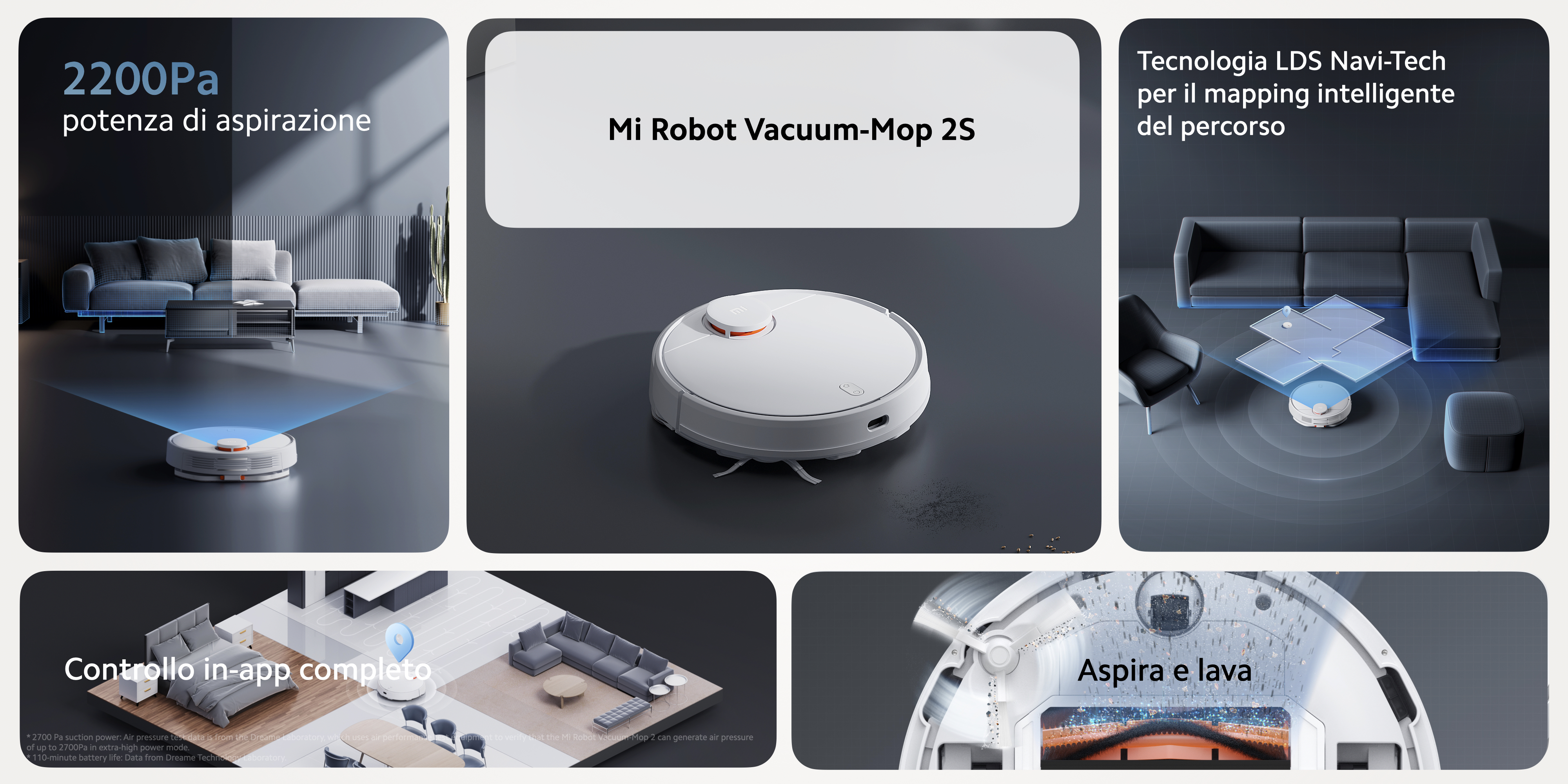 Aspirapolvere robot Xiaomi Robot Vacuum-Mop 2S [BHR5771EU]