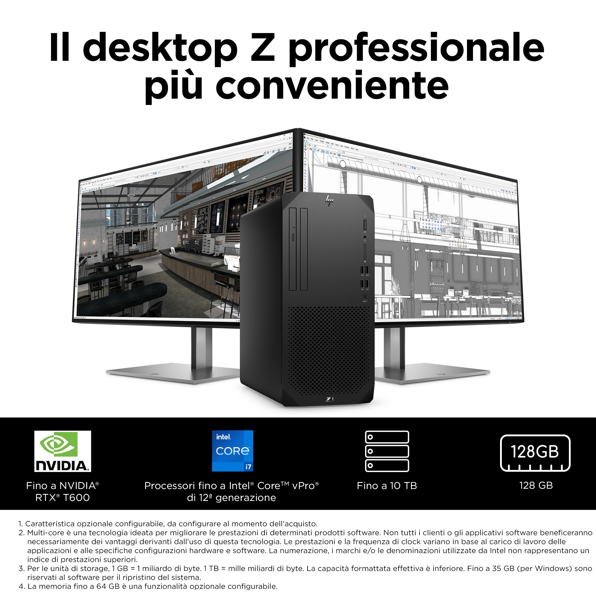 PC/Workstation HP Z1 G9 Intel® Core™ i9 i9-12900 32 GB DDR5-SDRAM 1 TB SSD NVIDIA GeForce RTX 3070 Windows 11 Pro Tower Stazione di lavoro Nero [5F0G4EA]