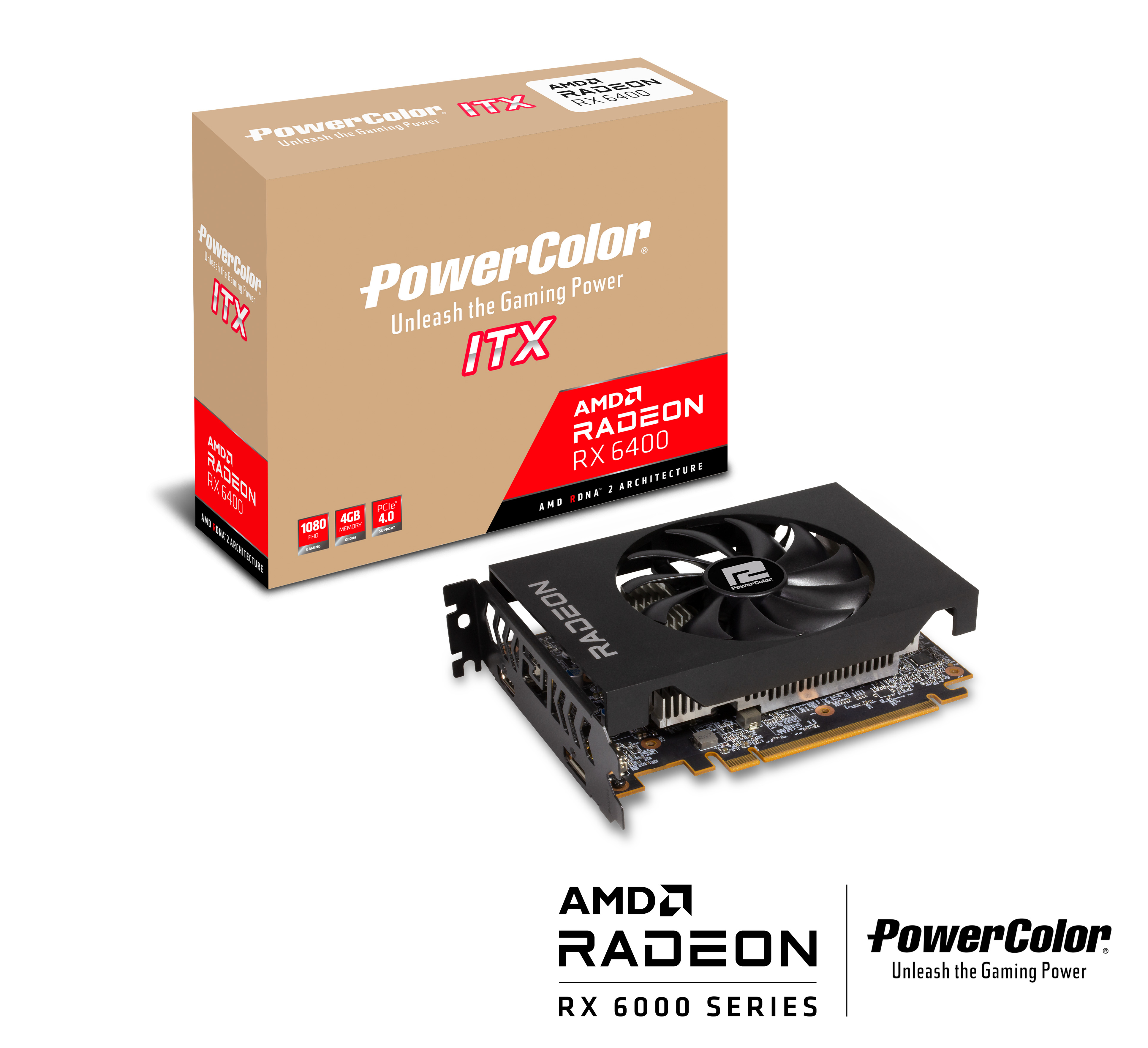 PowerColor AXRX 6400 4GBD6-DH scheda video AMD Radeon RX 4 GB GDDR6 [AXRX 4GBD6-DH]