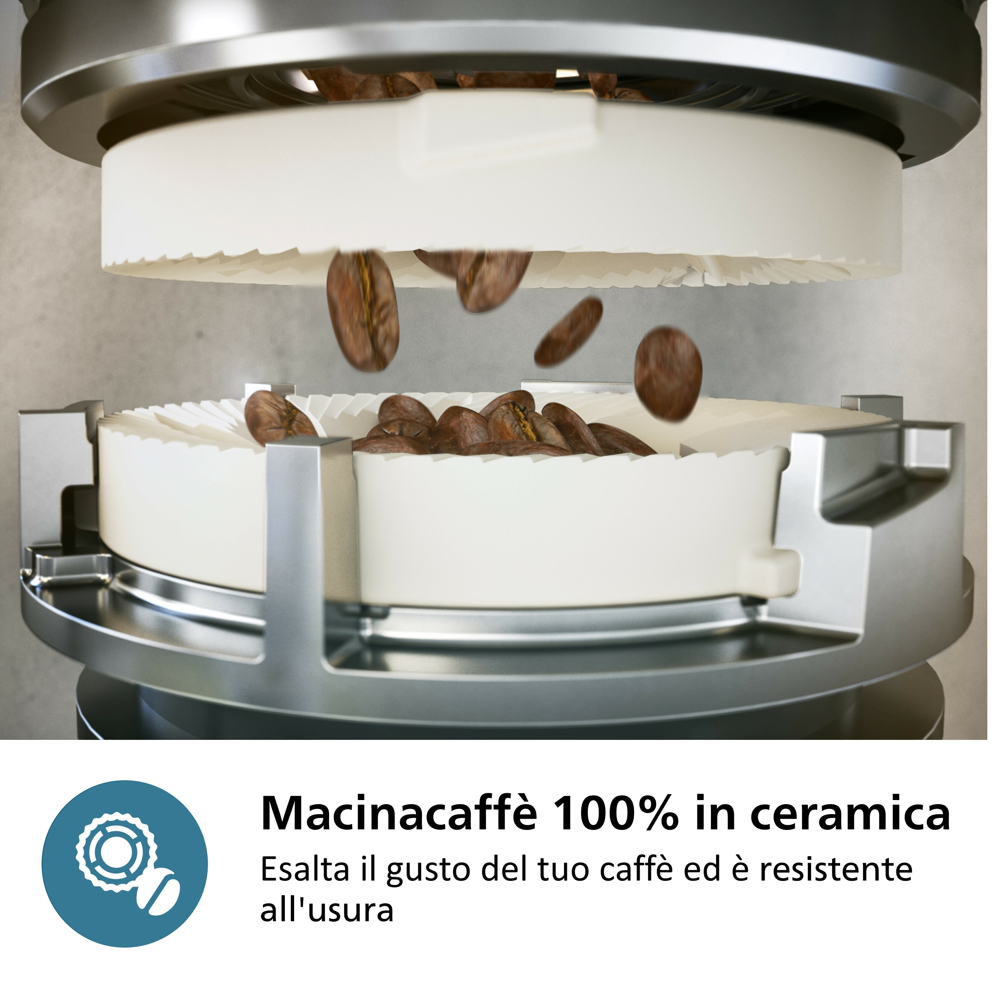 Macchina per caffè Philips 2200 series EP2221/40 da automatica, 3 bevande, 1.8 L, macine in ceramica [EP2221/40]