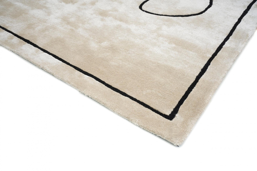 Carpet Decor Handmade Interno Tappeto Rettangolo Viscosa, Lana Avorio [CATS IVORY 160X230]