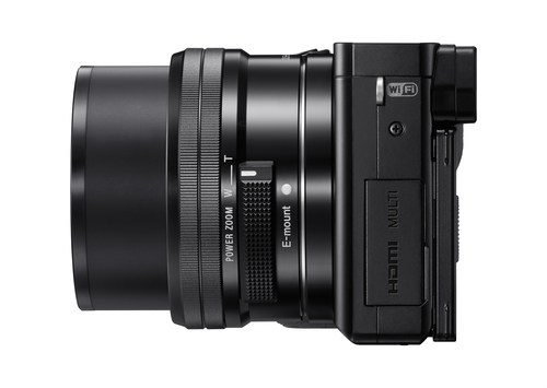 Fotocamera digitale Sony Alpha 6000, fotocamera mirrorless ad attacco E, sensore APS-C, 24.3 MP [ILCE6000B.CEC]