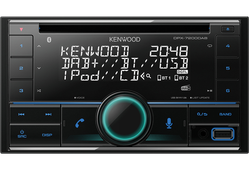 Autoradio Kenwood DPX-7200DAB Ricevitore multimediale per auto Nero 50 W Bluetooth [DPX7200DAB]