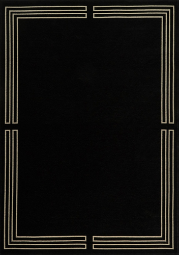 Carpet Decor Art Deco Interno Tappeto Rettangolo Cotone, Poliestere Nero [2019994254083]
