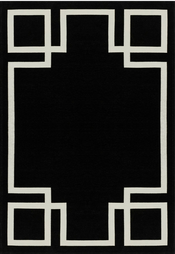 Carpet Decor Art Deco Interno Tappeto Rettangolo Cotone, Poliestere Nero [2019994254069]