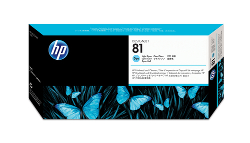 Testina stampante HP di stampa dye e dispositivi pulizia ciano chiaro DesignJet 81 [C4954A]