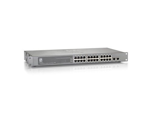 LevelOne FGP-2412W630 switch di rete Fast Ethernet (10/100) Supporto Power over (PoE) Grigio [FGP-2412W630]