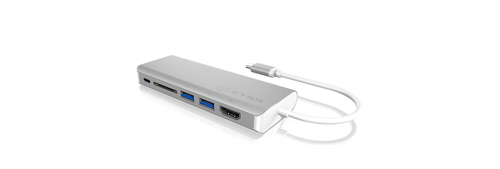ICY BOX IB-DK4034-CPD Cablato USB 3.2 Gen 1 (3.1 1) Type-C Argento, Bianco [60213]