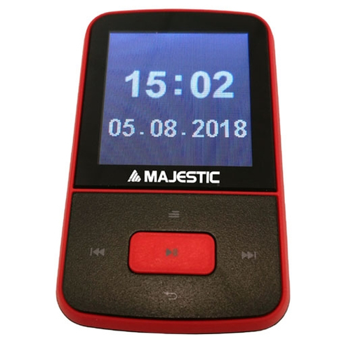 New Majestic Lettore MP3 BT-8484R 8GB display 1.5 Pollici colore Rosso