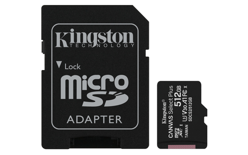 Memoria flash Kingston Technology Canvas Select Plus 512 GB SDXC UHS-I Classe 10 [SDCS2/512GB]