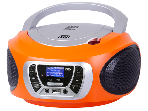 Radio CD Trevi CMP 510 DAB Digitale 3 W DAB, DAB+, FM Arancione Riproduzione MP3