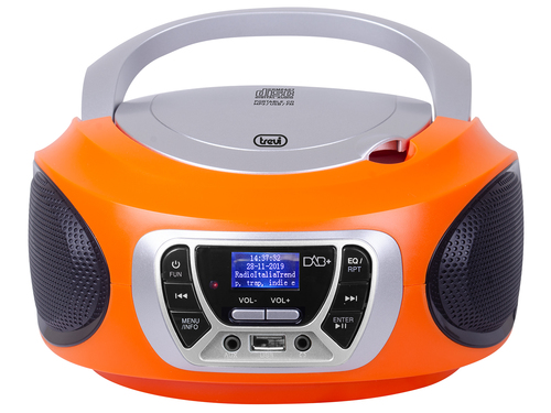 Radio CD Trevi CMP 510 DAB Digitale 3 W DAB, DAB+, FM Arancione Riproduzione MP3
