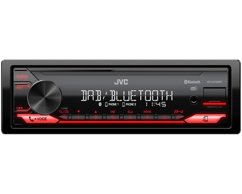 Autoradio JVC KD-X272DBT Ricevitore multimediale per auto Nero, Rosso 350 W Bluetooth [KD-X272DBT]