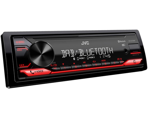 Autoradio JVC KD-X272DBT Ricevitore multimediale per auto Nero, Rosso 350 W Bluetooth [KD-X272DBT]