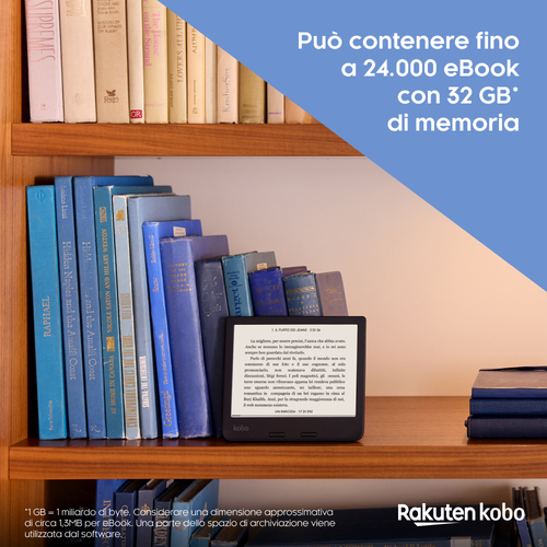 Lettore eBook Rakuten Kobo Libra 2 lettore e-book Touch screen 32 GB Wi-Fi Nero [N418-KU-BK-K-EP]