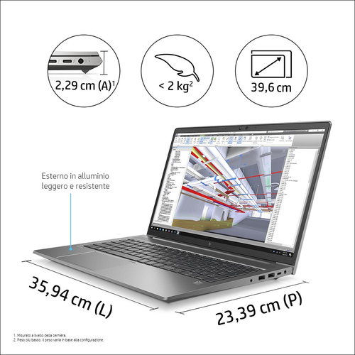 Notebook HP ZBook Power 15.6 G8 i7-11800H Workstation mobile 39,6 cm (15.6