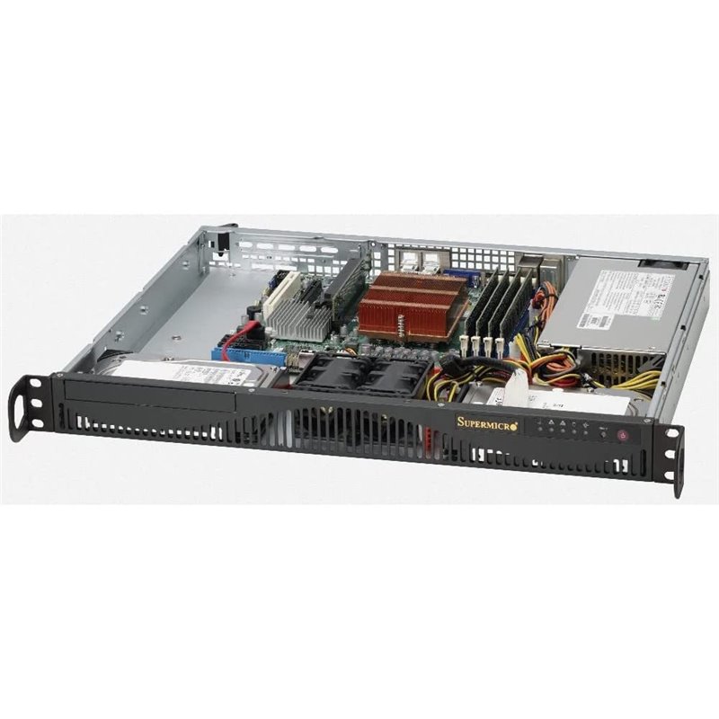 Server Obudowa serwerowa Supermicro CSE-512F-350B1 (Black 1U 512 Chassis W/ 350W PWS HF RoHS/REACH) [CSE-512F-350B1]